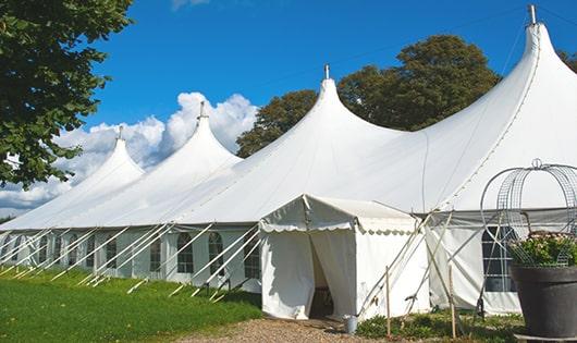 multiple portable toilets for large-scale events, ensuring availability for all guests in Sparks